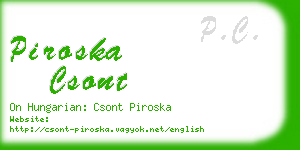 piroska csont business card